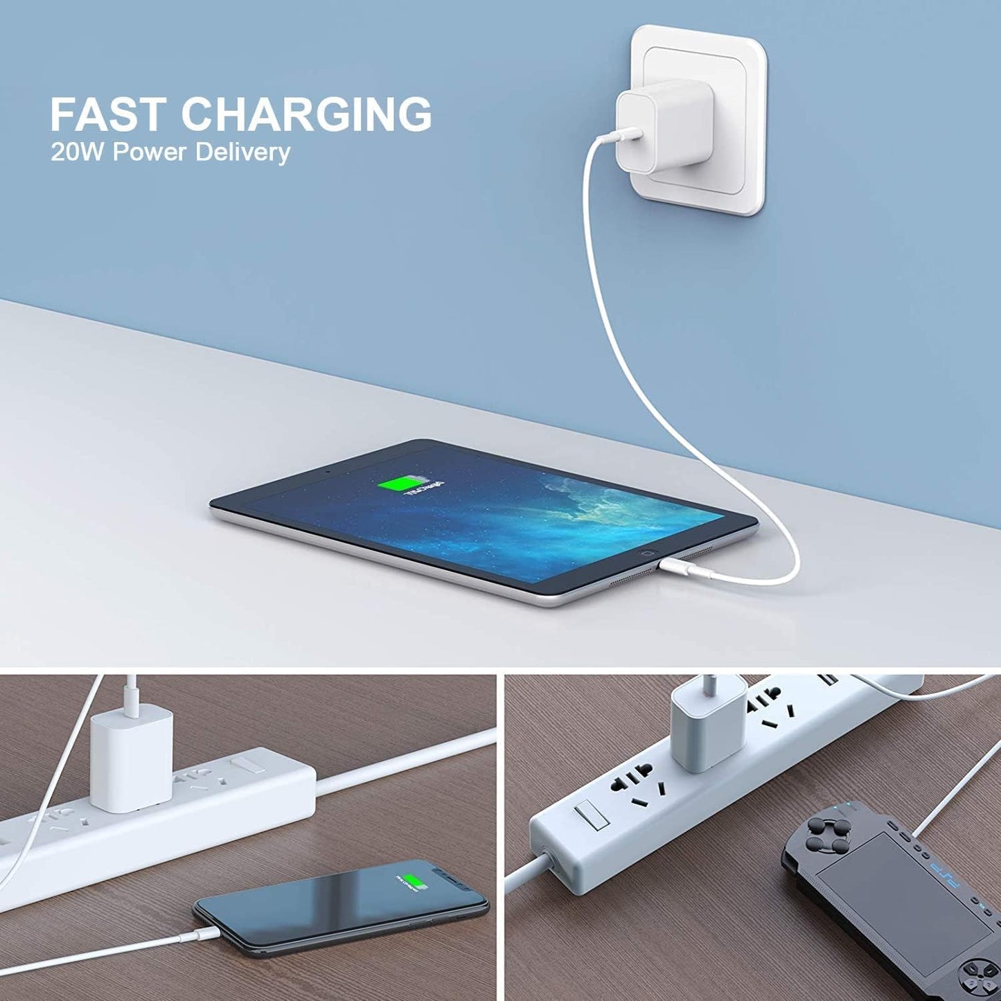 Genuine 30W/35W Fast Charger Adapter + Braided Cable