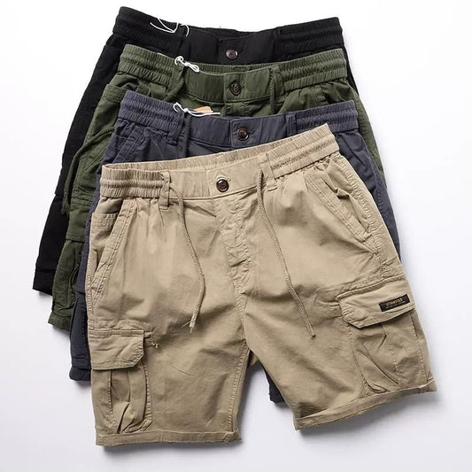 American retro work shorts men summer thin multi-pocket casual shorts outdoor