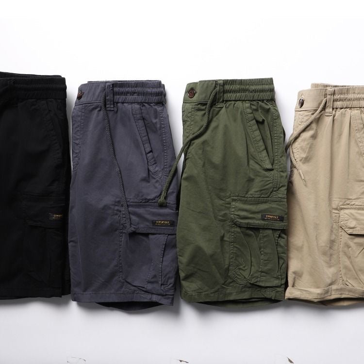 American retro work shorts men summer thin multi-pocket casual shorts outdoor