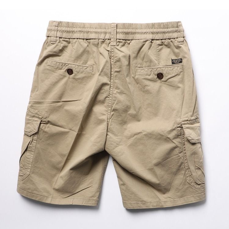 American retro work shorts men summer thin multi-pocket casual shorts outdoor
