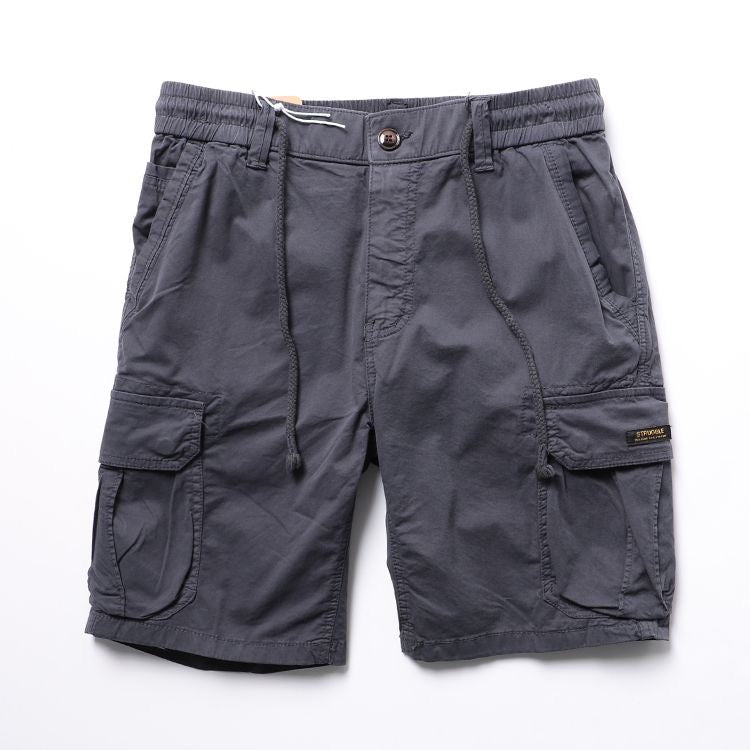 American retro work shorts men summer thin multi-pocket casual shorts outdoor