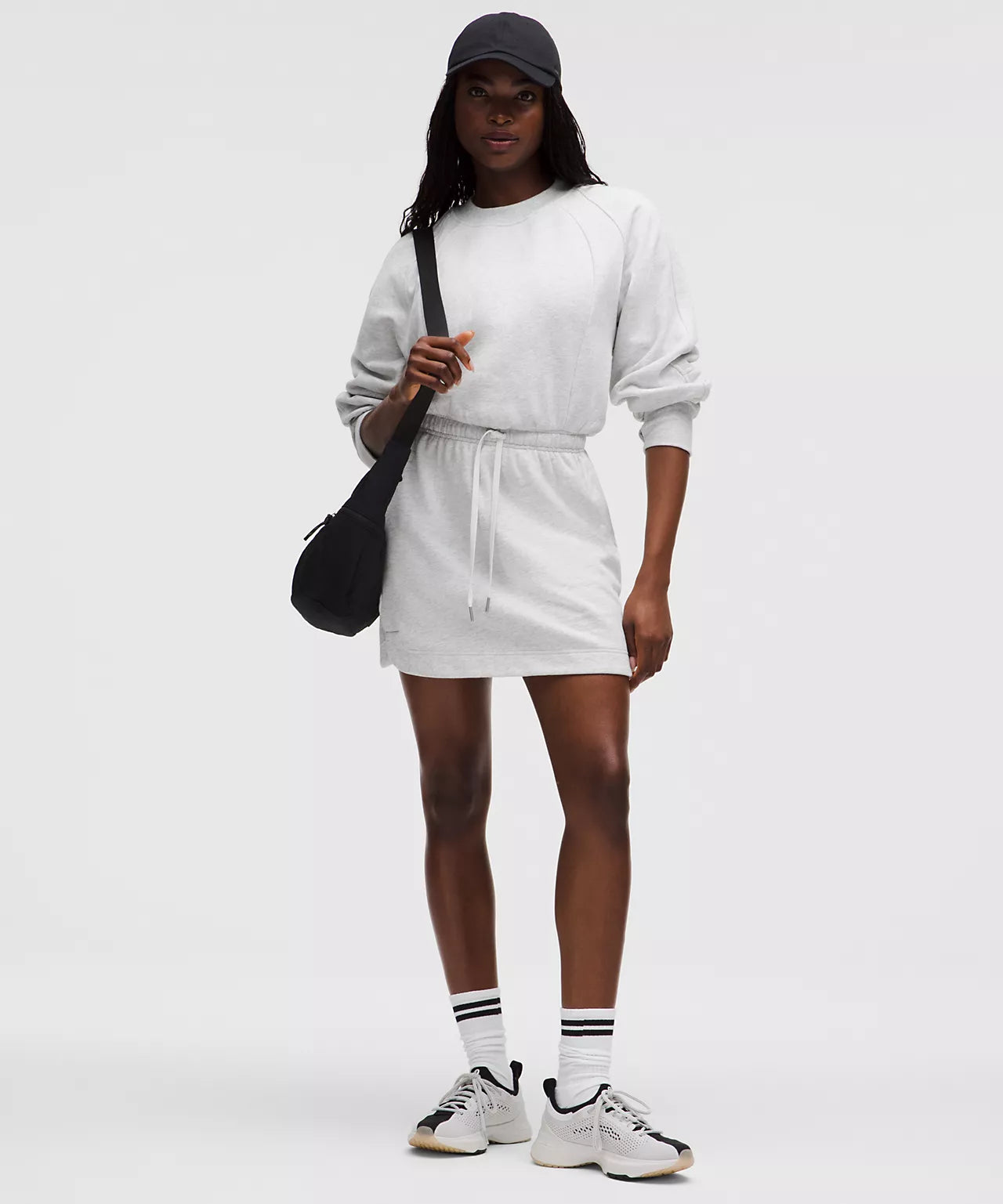 Scuba Cinch-Waist Mini Dress